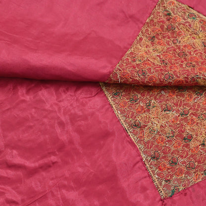 Indian Vintage Heavy Bridal Red Dupatta Pure Georgette Silk Long Stole Hand Embroidered Scarf Zardozi/Dabka Wedding red Hijab veil