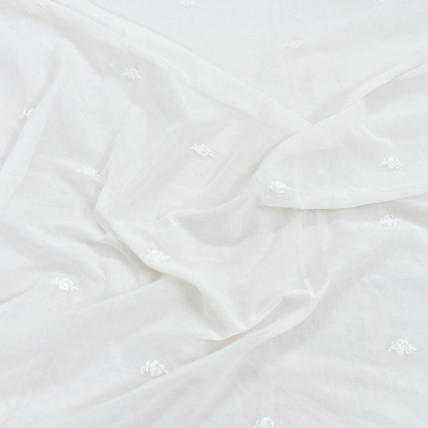 Indian Vintage White Dupatta Long Stole Pure Cotton Handmade Chikankari Scarves Veil Scarf Wrap Hippie Boho Soft