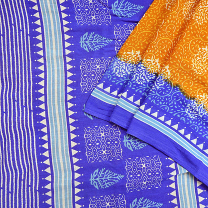 Indian Vintage Saree Printed 100% Pure Cotton Sari Craft Fabric 5Yd Soft Sewing Sarong Wrap Dress Making Quilting Crafting