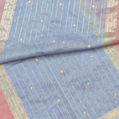 Indian Vintage Dupatta Long Stole Hand Woven Chanderi Scarves Veil Zari Soft Scarf Wrap Boho