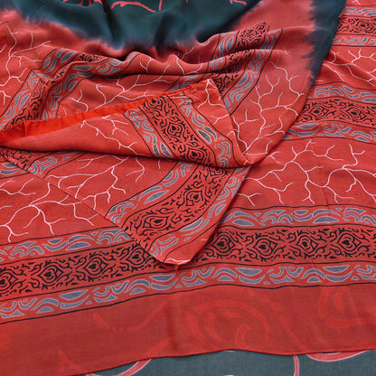 Indian Vintage Sari Pure Georgette Silk Printed Sarees 5Yd Craft Fabric Sewing Quilting Dress making Crafting Dress Designing