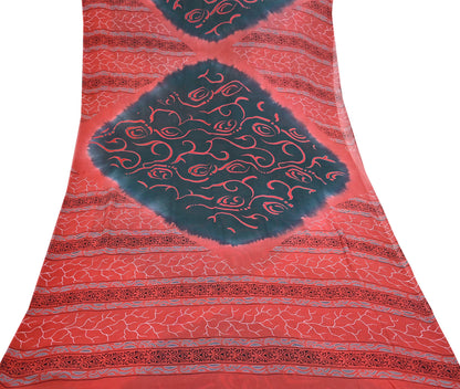 Indian Vintage Sari Pure Georgette Silk Printed Sarees 5Yd Craft Fabric Sewing Quilting Dress making Crafting Dress Designing