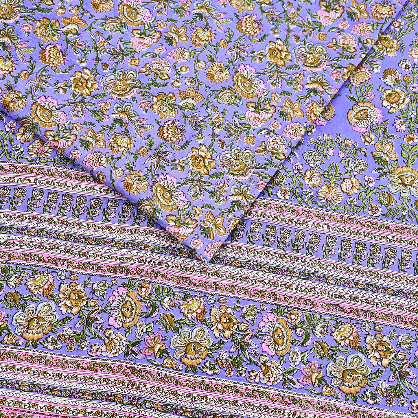 Indian Vintage Sari Purple 100% Pure Silk Printed Saree Craft Fabric 5yd Sewing Dress Making Soft Wrap Quilting Crafting Upcycle