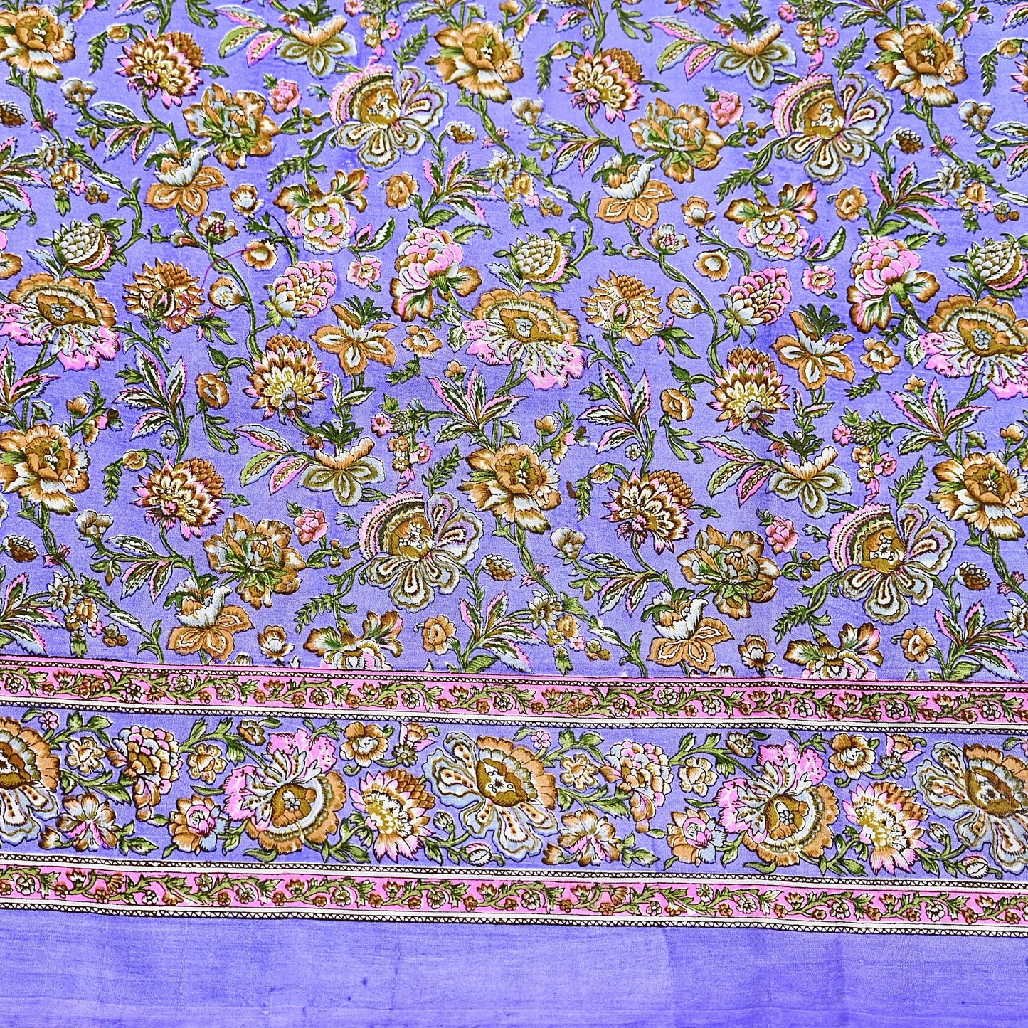 Indian Vintage Sari Purple 100% Pure Silk Printed Saree Craft Fabric 5yd Sewing Dress Making Soft Wrap Quilting Crafting Upcycle