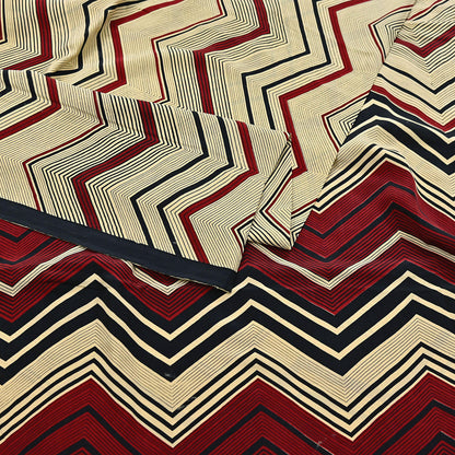 Indian Vintage Sari Beige & Black Pure Crepe Silk Printed Saree 5yard Sewing Floral Soft Craft Fabric Wrap Crafting Quilting Upcycle