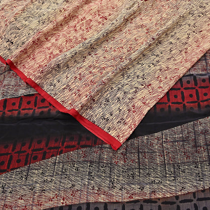 Indian Vintage Sari Beige & Multi Pure Crepe Silk Printed Saree 6yard Sewing Floral Soft Craft Fabric Wrap Crafting Quilting Upcycle