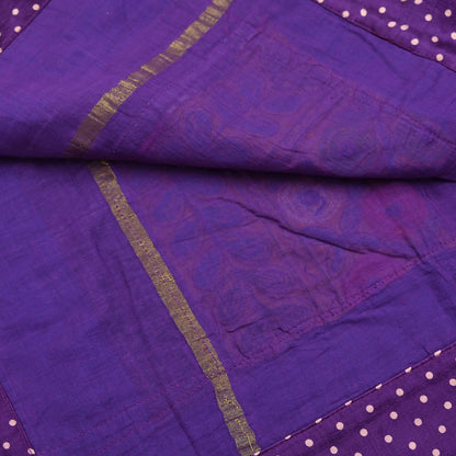 Indian Vintage Purple Dupatta Long Stole Cotton Embroidered kutch Scarves Veil Scarf Wrap