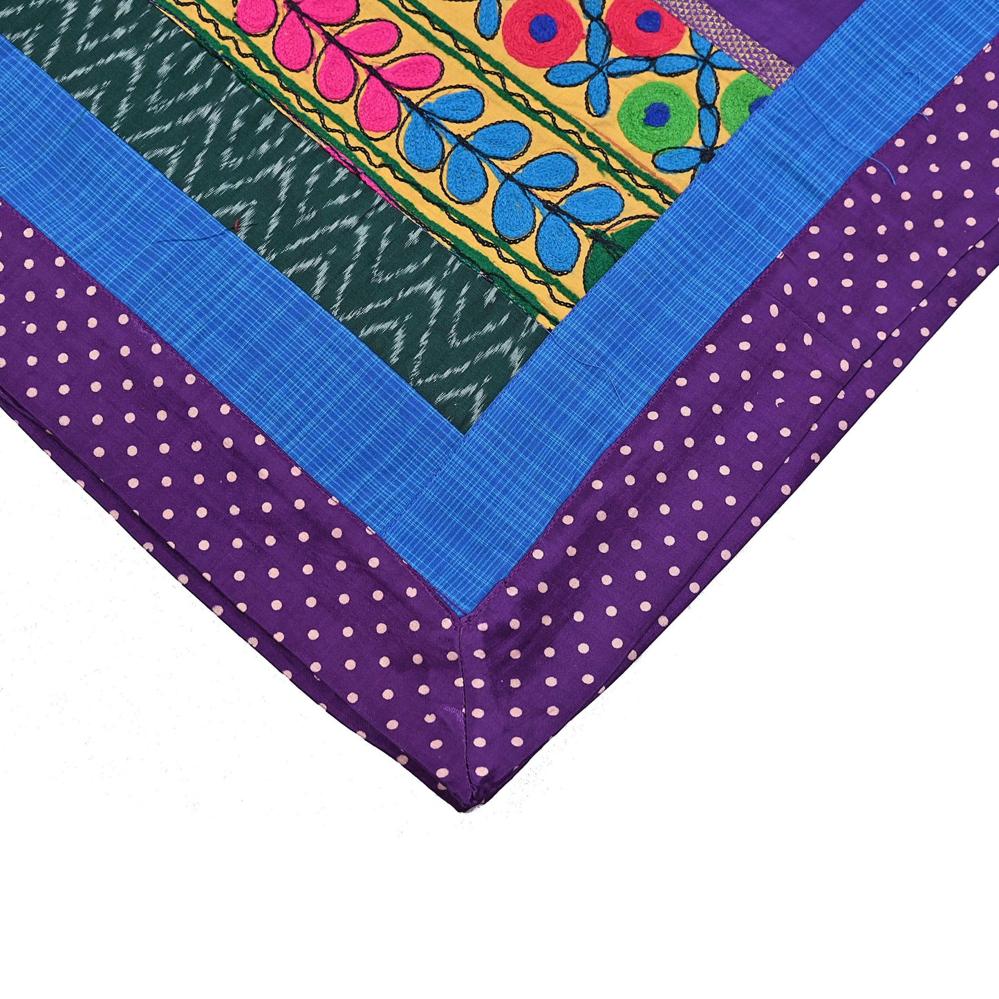 Indian Vintage Purple Dupatta Long Stole Cotton Embroidered kutch Scarves Veil Scarf Wrap