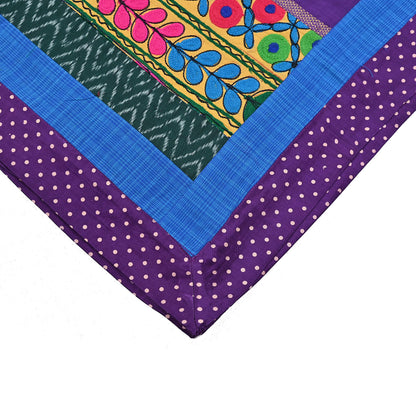 Indian Vintage Purple Dupatta Long Stole Cotton Embroidered kutch Scarves Veil Scarf Wrap