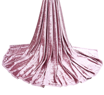 Indian New Pink Velvet solid Design Fabric Crafting Quilting Dress making Crafting soft