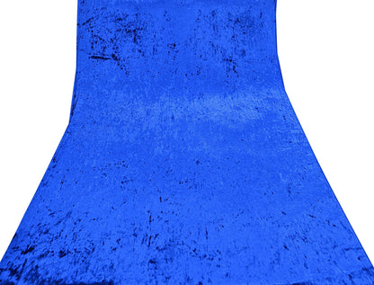 Indian New Royal Blue Velvet solid Design Fabric Crafting Quilting Dress making Crafting soft