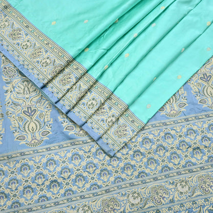 Indian Vintage Sari Heavy Pure Silk Woven Banarasi Brocade Saree Fabric 5Yd Ethnic Dress making Crafting Bollywood Dress Designing Zari