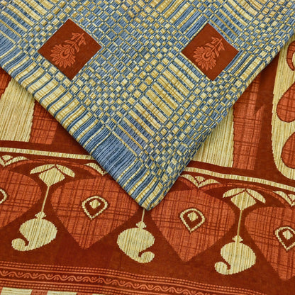 Indian Vintage Saree Printed 100% Pure Cotton Sari Craft Fabric 5Yd Soft Sewing Sarong Wrap Dress Making Quilting Crafting