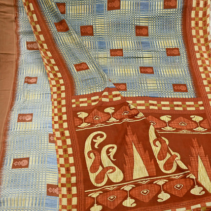 Indian Vintage Saree Printed 100% Pure Cotton Sari Craft Fabric 5Yd Soft Sewing Sarong Wrap Dress Making Quilting Crafting