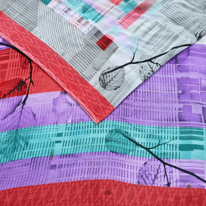 Indian Vintage Saree Printed 100% Pure Cotton Sari Craft Fabric 5Yd Soft Sewing Sarong Wrap Dress Making Quilting Crafting