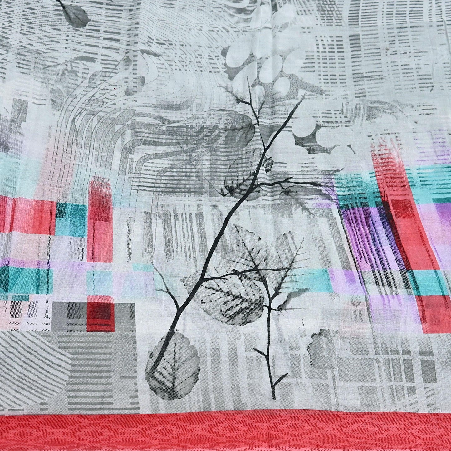 Indian Vintage Saree Printed 100% Pure Cotton Sari Craft Fabric 5Yd Soft Sewing Sarong Wrap Dress Making Quilting Crafting