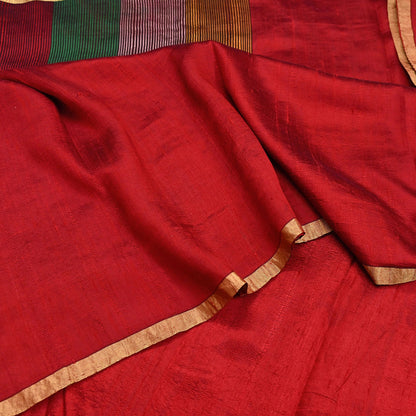 Indian Vintage Sari Red woven Sari Pure chanderi Silk Saree Craft Fabric 5Yd Floral Soft Zari Dress making For Crafting Quilting