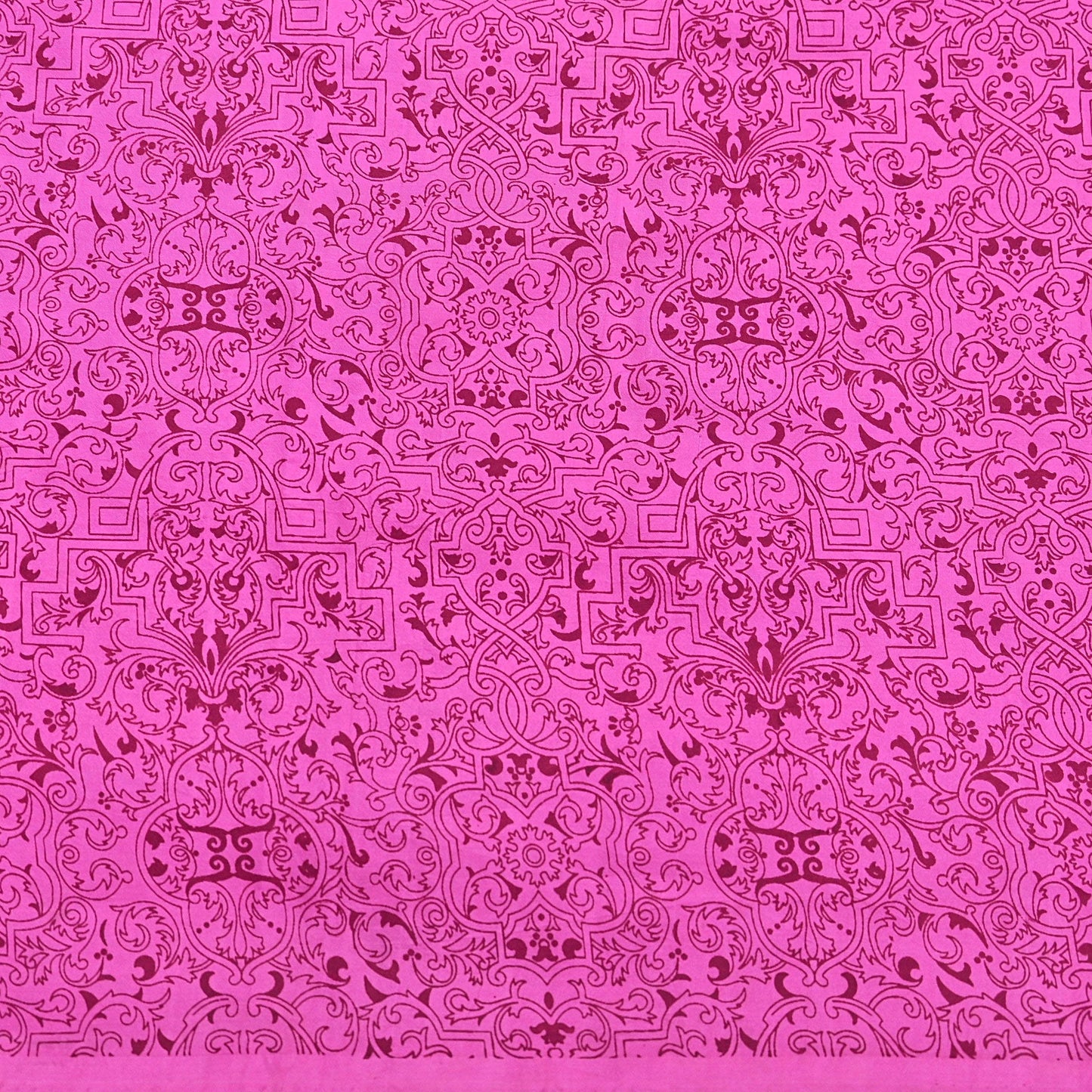 Indian Vintage Sari Pink 100% Pure Silk Printed Saree Craft Fabric 6yd Sewing Dress Making Soft Wrap Quilting Crafting Upcycle