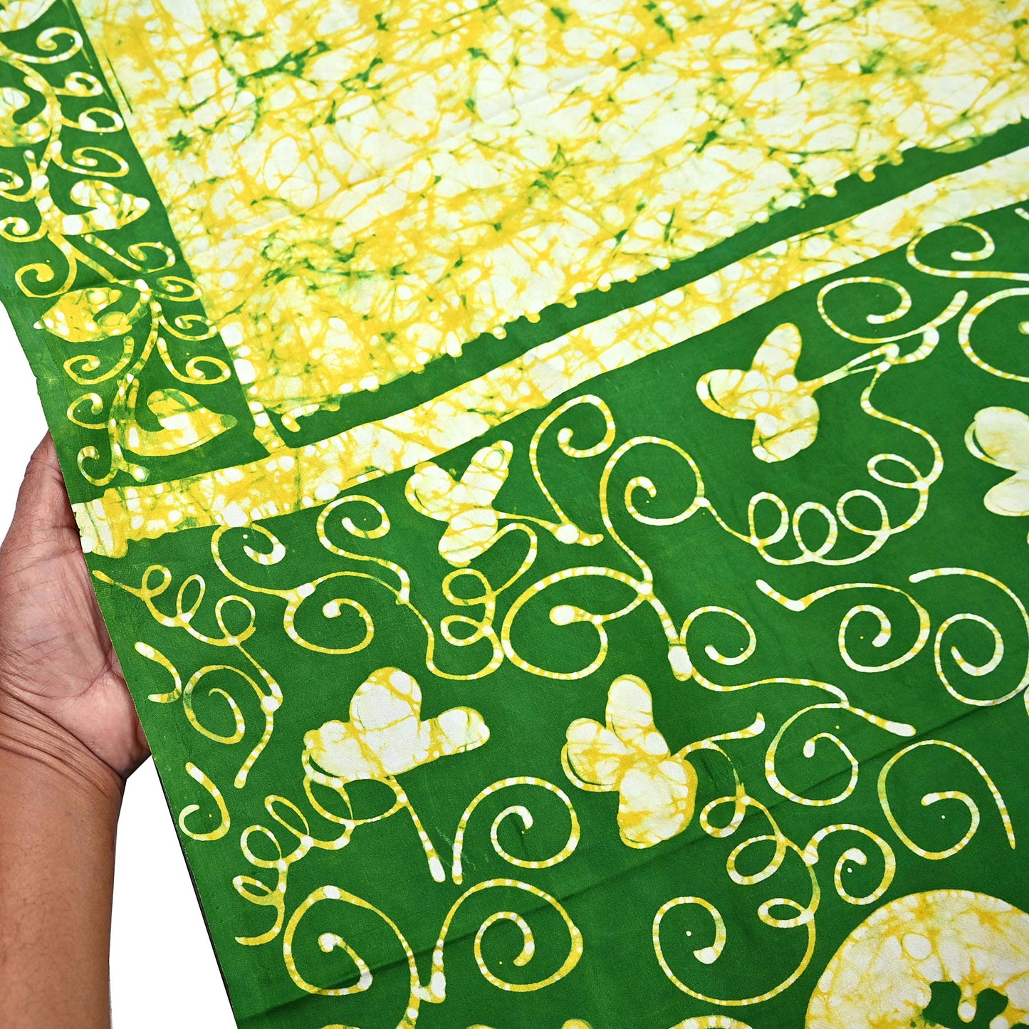 Indian Vintage Sarees Batik Printed 100% Pure Silk Sari Craft Fabric 5Yd Soft Sewing Sarong Wrap Boho Dress Making For Crafting Quilting