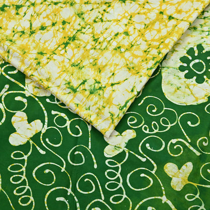 Indian Vintage Sarees Batik Printed 100% Pure Silk Sari Craft Fabric 5Yd Soft Sewing Sarong Wrap Boho Dress Making For Crafting Quilting