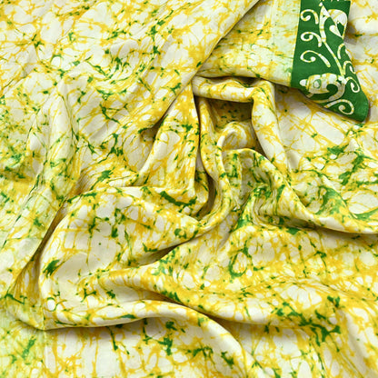 Indian Vintage Sarees Batik Printed 100% Pure Silk Sari Craft Fabric 5Yd Soft Sewing Sarong Wrap Boho Dress Making For Crafting Quilting