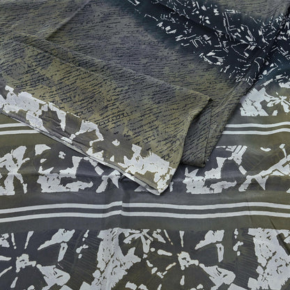 Indian Vintage Sari Pure Crepe Silk Printed Saree 5yard Sewing Quilting Floral Soft Craft Fabric Wrap