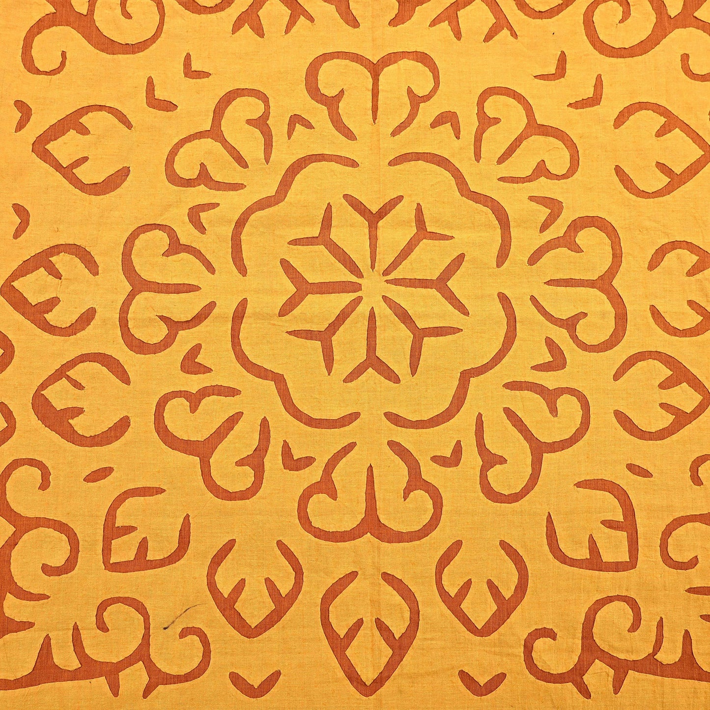 Indian Vintage saffron Dupatta Long Stole Embroidered Patches Pure Cotton Scarves Veil Soft Fringes