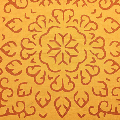 Indian Vintage saffron Dupatta Long Stole Embroidered Patches Pure Cotton Scarves Veil Soft Fringes