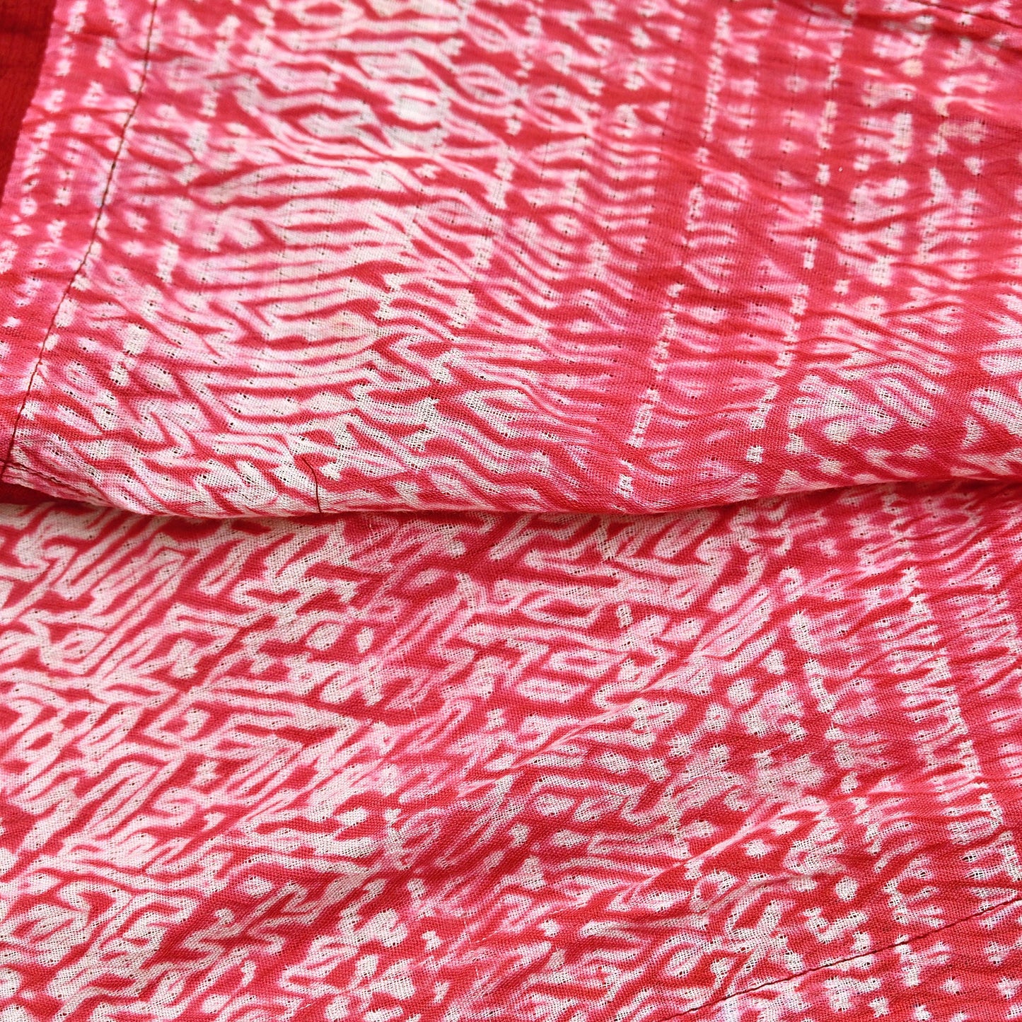 Indian Vintage Dupatta Red Long Stole chanderi Cotton Hand Embroidered Kantha Scarves Veil Scarf Wrap For Women's