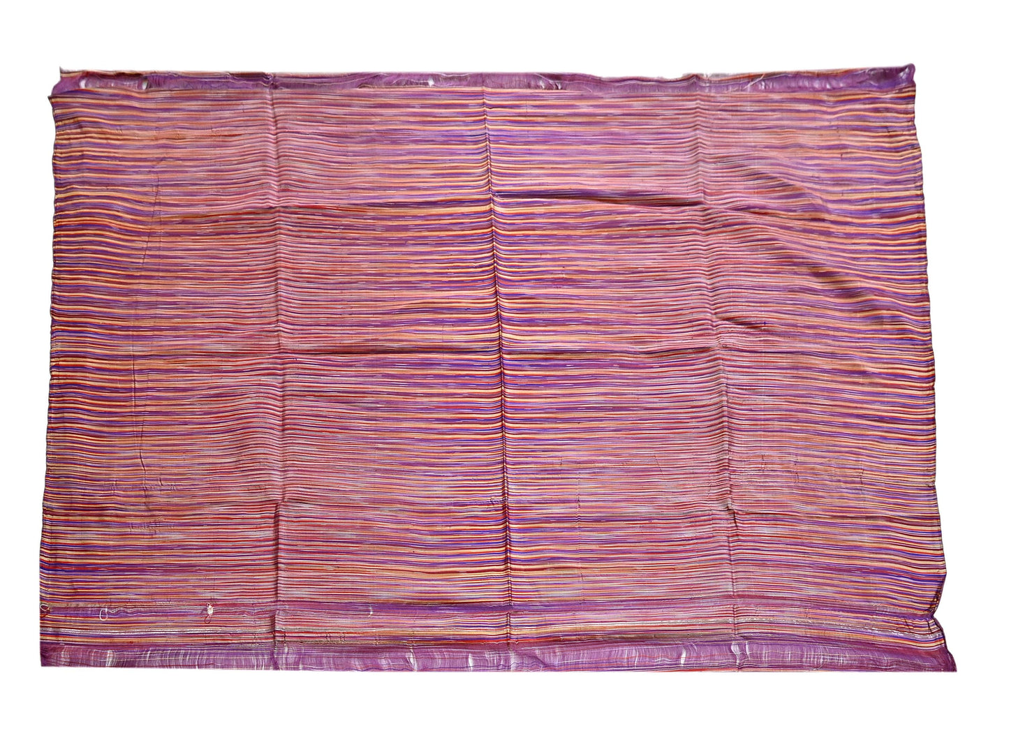 Indian Vintage Purple & Multi Heavy Saree Pure Satin Silk Woven Brocade Banarasi Sari Fabric Zari Ethnic 5Yd Bridal Wedding Banarasi sari