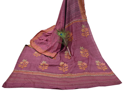 Indian Vintage Saree Maroon Pure Khadi Silk Handloom Hand Beaded Sari Fabric 6yard Ethnic Zari Dressmaking Crafting Upcycle Quilting