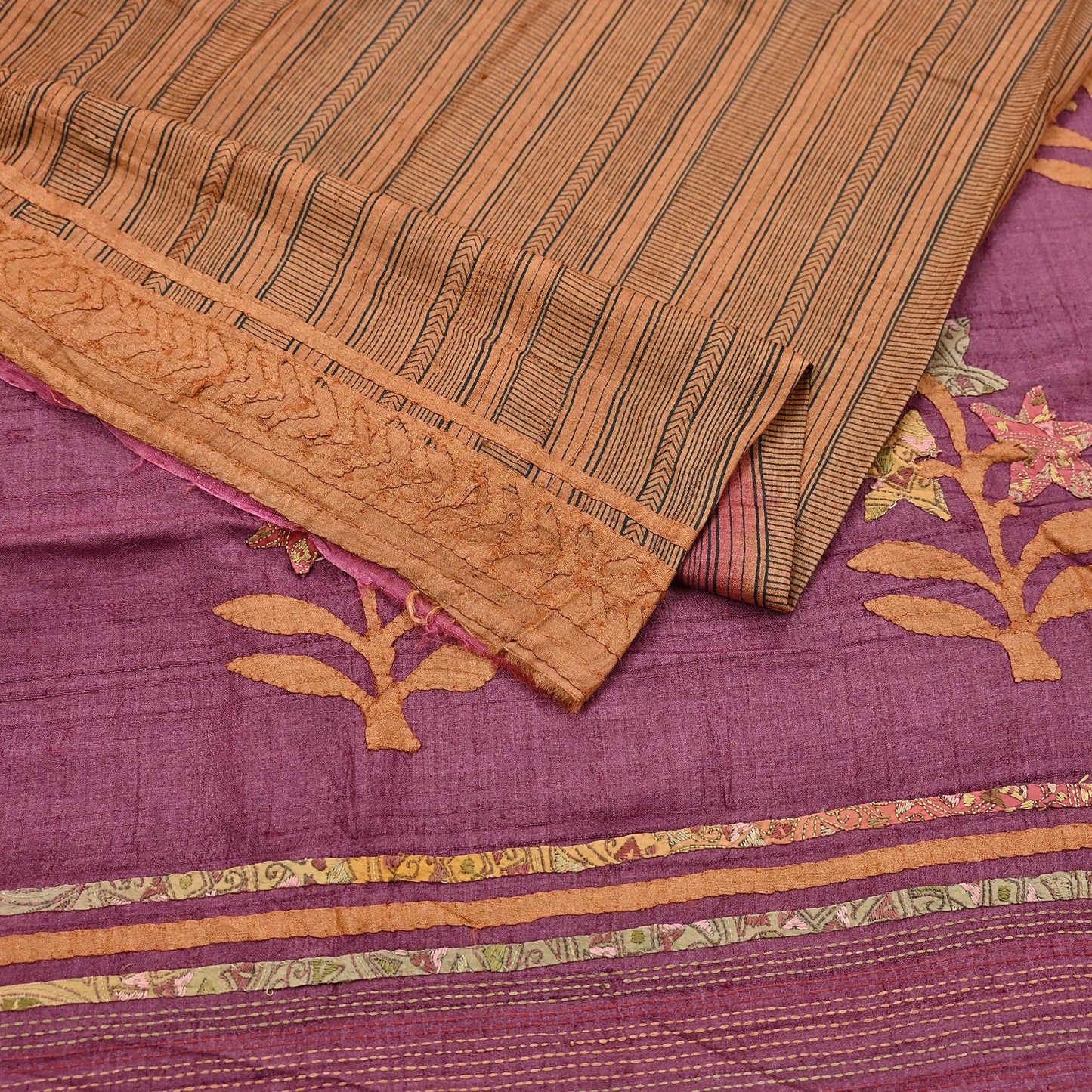 Indian Vintage Saree Maroon Pure Khadi Silk Handloom Hand Beaded Sari Fabric 6yard Ethnic Zari Dressmaking Crafting Upcycle Quilting