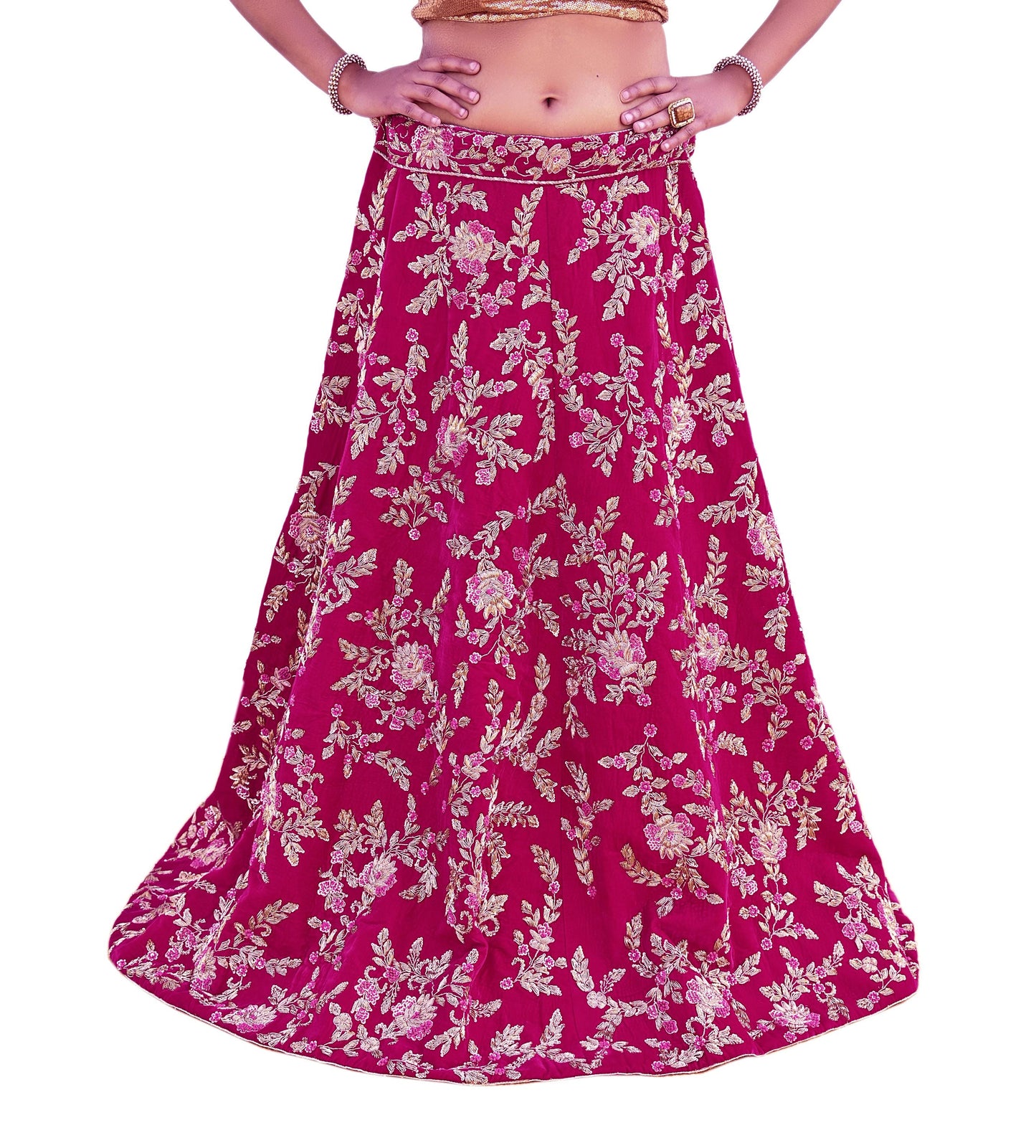 Manish Malhotra rani pink Velvet Lehenga Skirt Heavy Zardozi Dabka Embroidery Indian Bridal Wear, Designer Couture Wedding Outfit