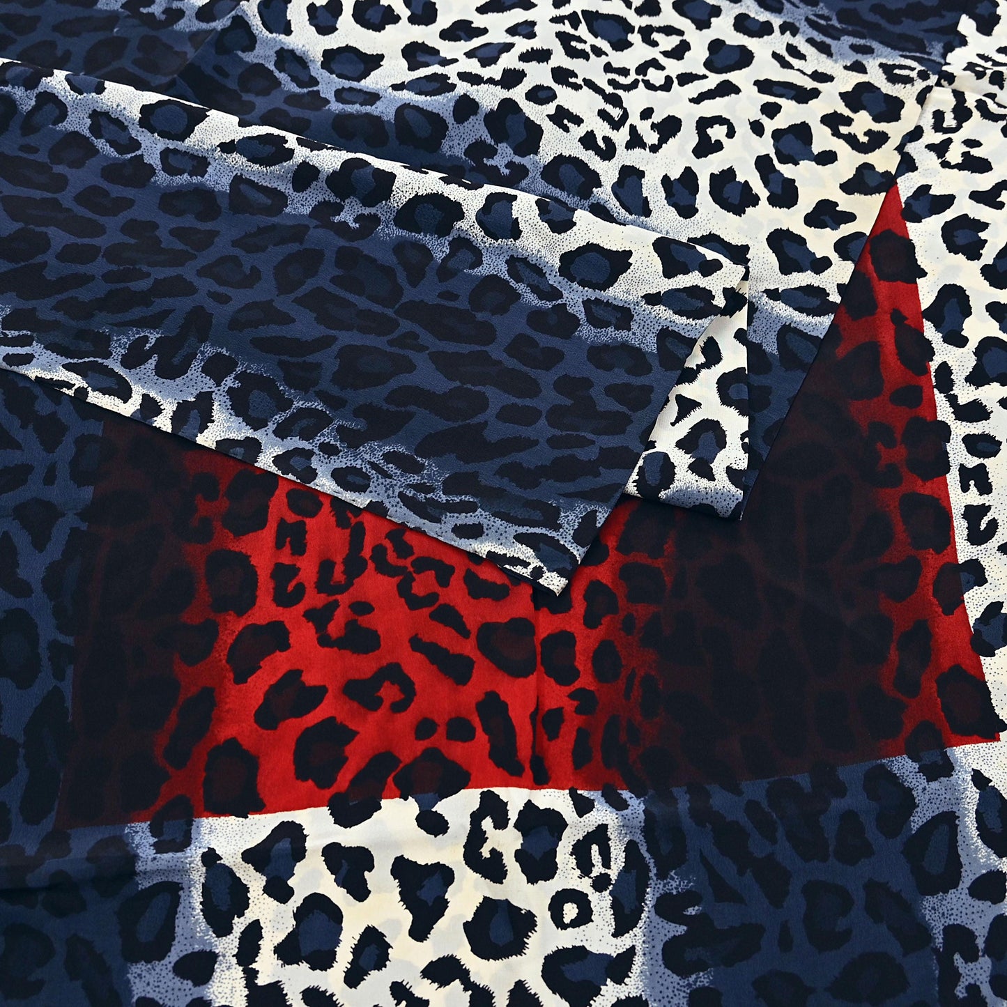 Indian Vintage Sari Multi Pure Crepe Silk leopard Print Saree 5yard Sewing Floral Craft Fabric Wrap Dress Making Crafting Quilting satyapaul