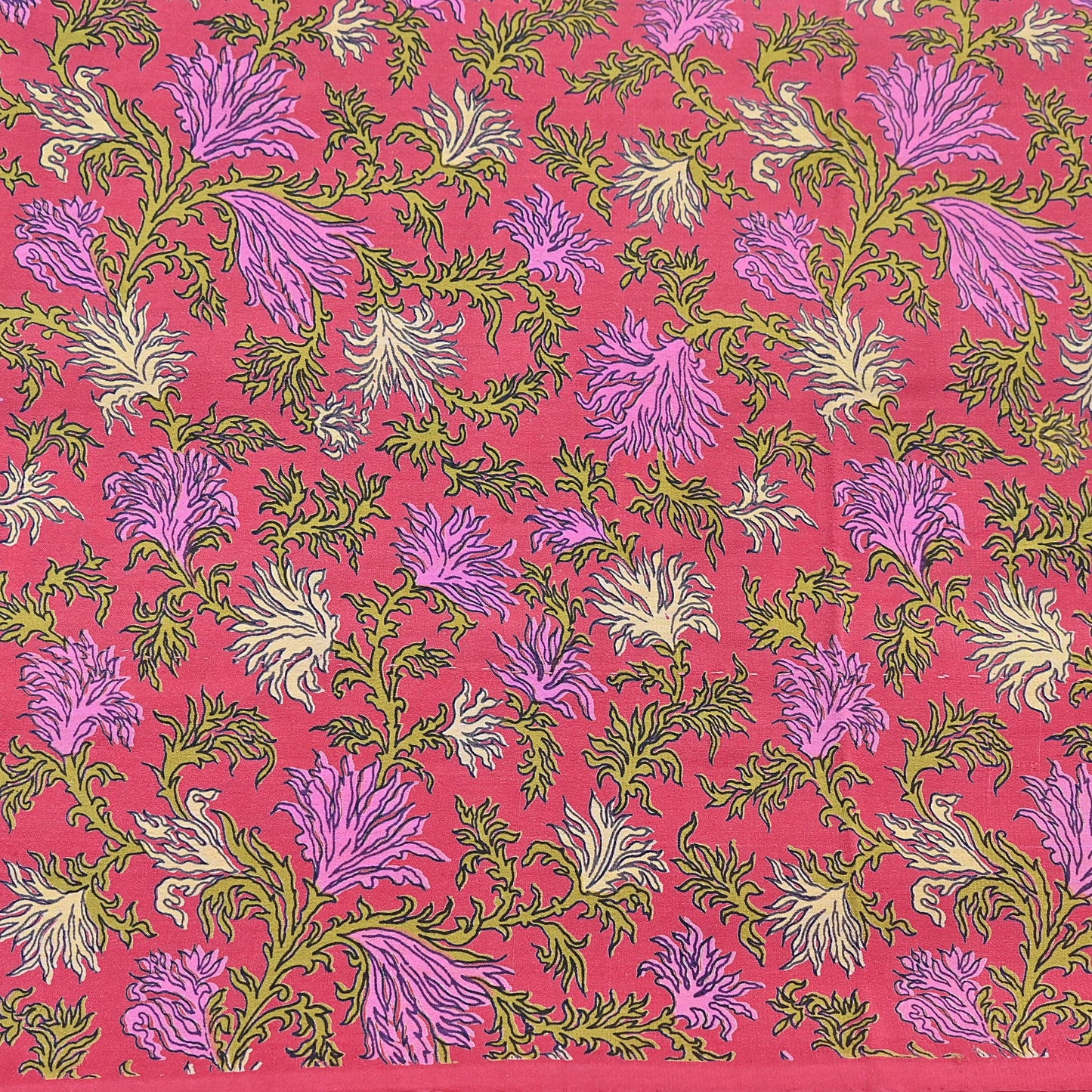 Indian Vintage Sari Pink Pure Crepe Silk Printed Saree 5yard Sewing Quilting Floral Soft Craft Fabric Wrap