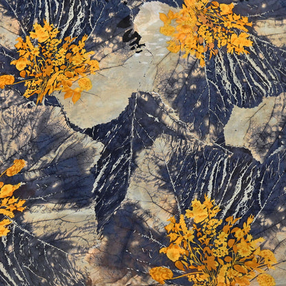 Women Vintage Sari Gray & Beige Pure Georgette Silk Printed Saree Craft Fabric Sewing 5Yard Soft Light Dress Making  Dress making Crafting