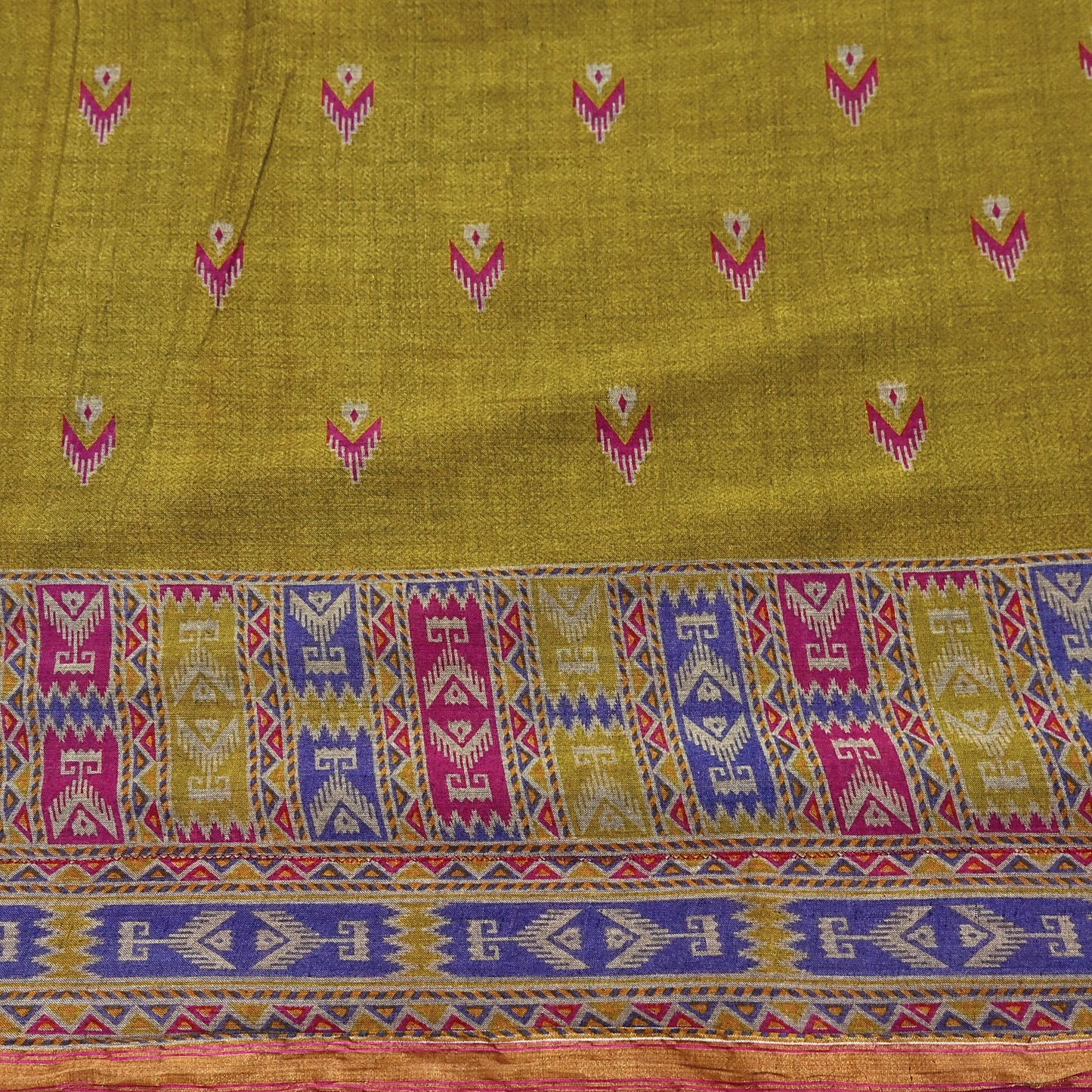 Indian Vintage Sari Green Printed Pure Cotton Sarees Craft Fabric Soft 5Yd Sewing Sarong Wrap Boho Floral Dress making Quilting Zari Border