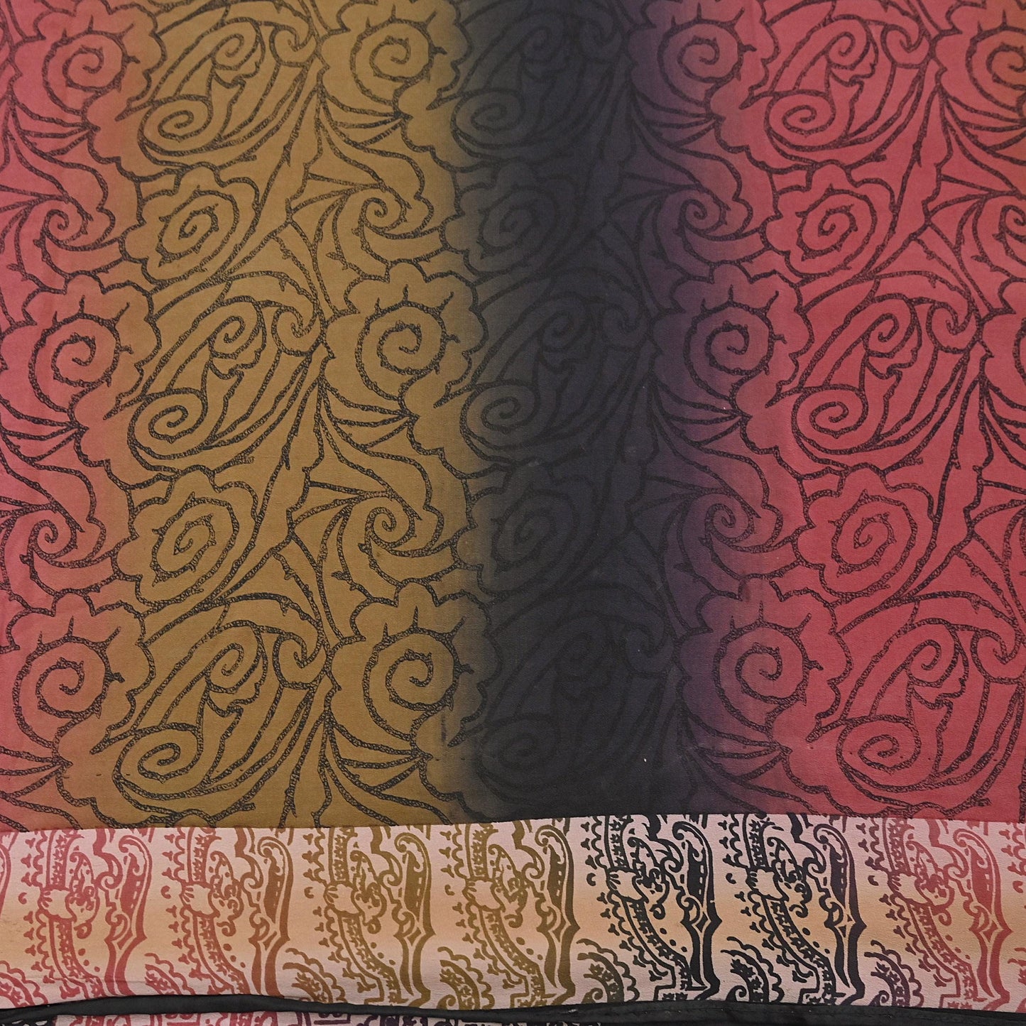 Indian Vintage Sari Multi Pure Crepe Silk Printed Saree 5yard Sewing Floral Soft Craft Fabric Wrap Crafting Quilting Upcycle