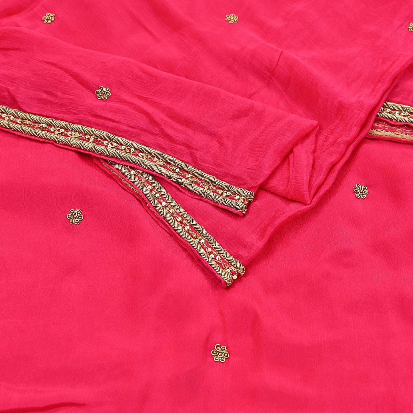 Indian Women Vintage Heavy Pink Dupatta Pure silk Long Stole Hand Embroidered Hijab Scarves Veil Wrap Zardozi Dabka