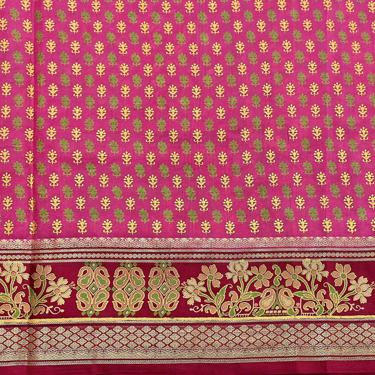 Indian Vintage Sari Pink & red 100% Pure Silk Painted/Printed Sarees Fabric 5yard Sewing Craft Fabric DressMaking  Soft Wrap