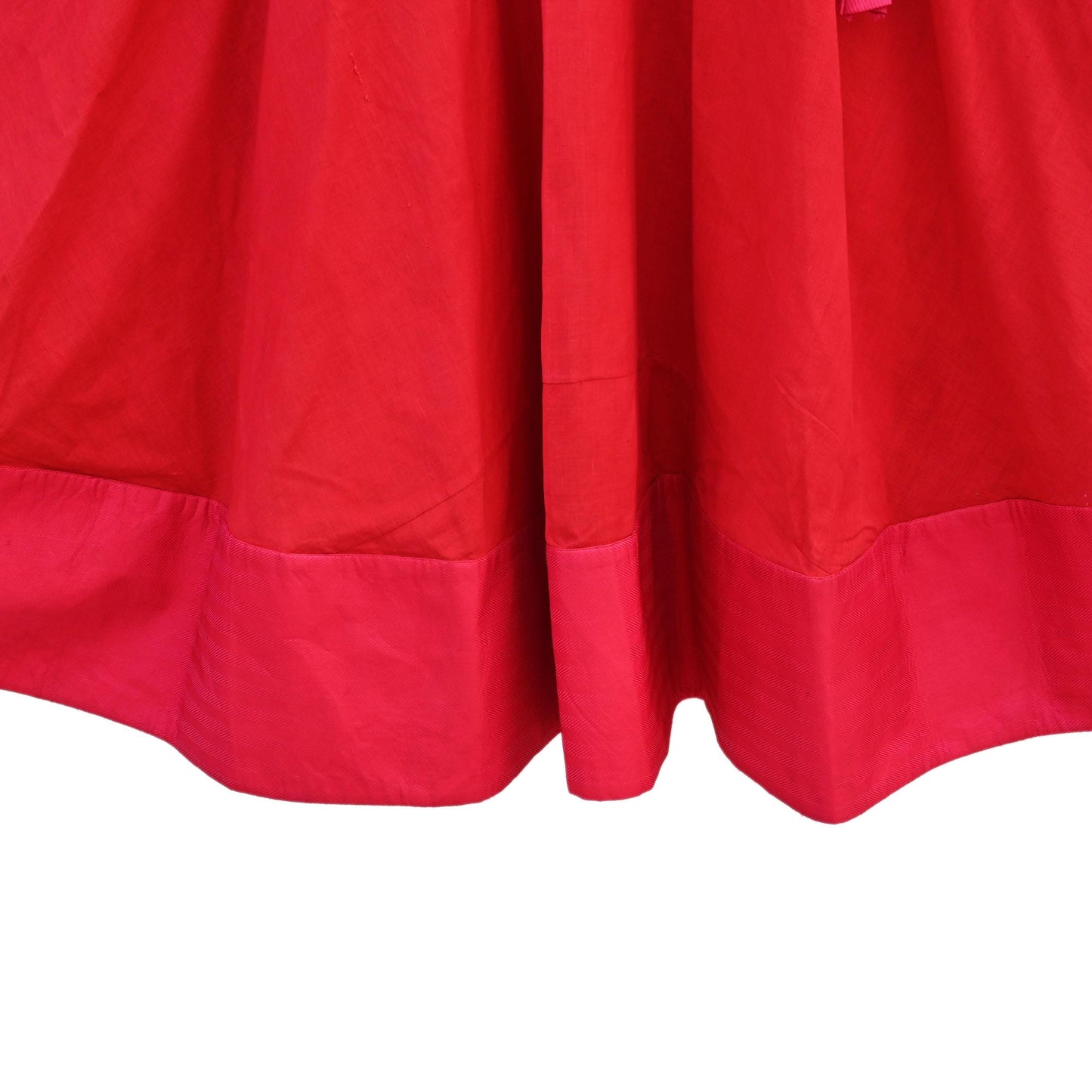 Indian Vintage Red Pure Cotton Lehenga/Skirt Hand woven Skirt Wedding Outfit Designer Anushree Readdy