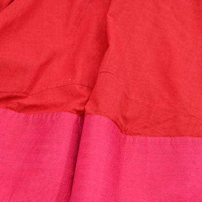 Indian Vintage Red Pure Cotton Lehenga/Skirt Hand woven Skirt Wedding Outfit Designer Anushree Readdy
