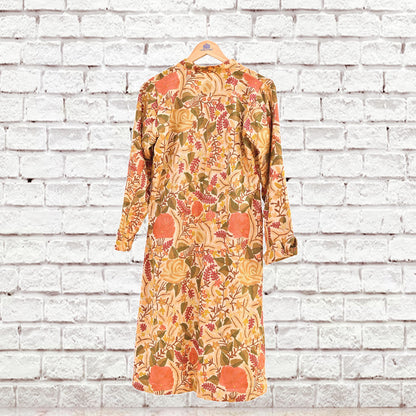 Indian Vintage Beige Embroidered Kashmiri Coat, Aari Embroidery, Pure Woolen Coat, Boho Jacket For Both Women/Men Indian Coat