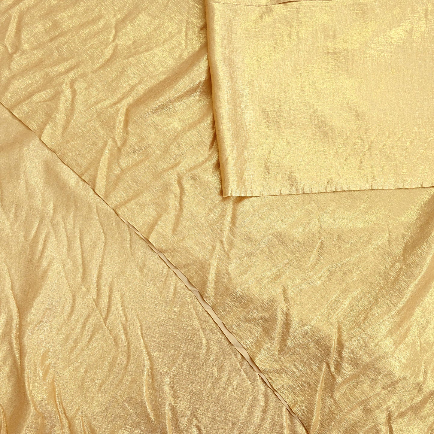 Indian New Golden Georgette shimmeri Design Fabric Crafting Quilting Dress making Crafting soft 5yards