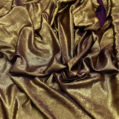 Indian New Golden Maroon Georgette shimmeri Design Fabric Crafting Quilting Dress making Crafting soft 5yards