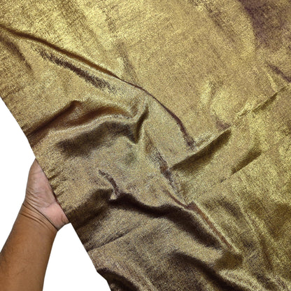 Indian New Golden Maroon Georgette shimmeri Design Fabric Crafting Quilting Dress making Crafting soft 5yards