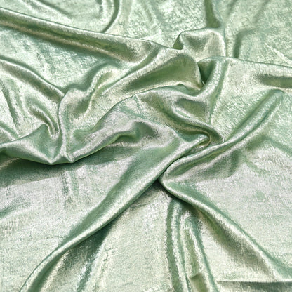 Indian New Golden Sage Green Georgette shimmeri Design Fabric Crafting Quilting Dress making Crafting soft 5yards