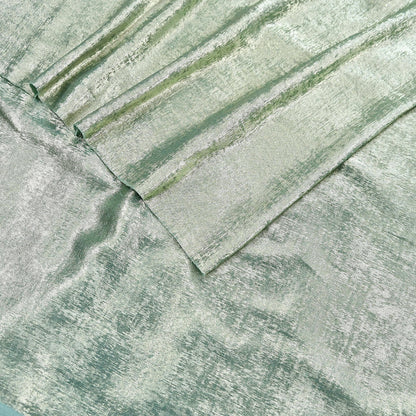 Indian New Golden Sage Green Georgette shimmeri Design Fabric Crafting Quilting Dress making Crafting soft 5yards