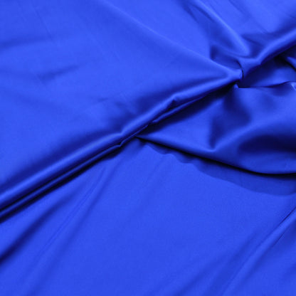 Indian New Royal Blue Satin solid Design Fabric Crafting Quilting Dress making Crafting soft 5yards