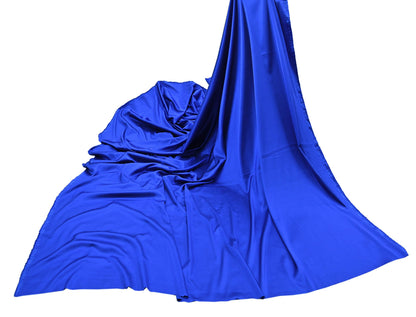 Indian New Royal Blue Satin solid Design Fabric Crafting Quilting Dress making Crafting soft 5yards